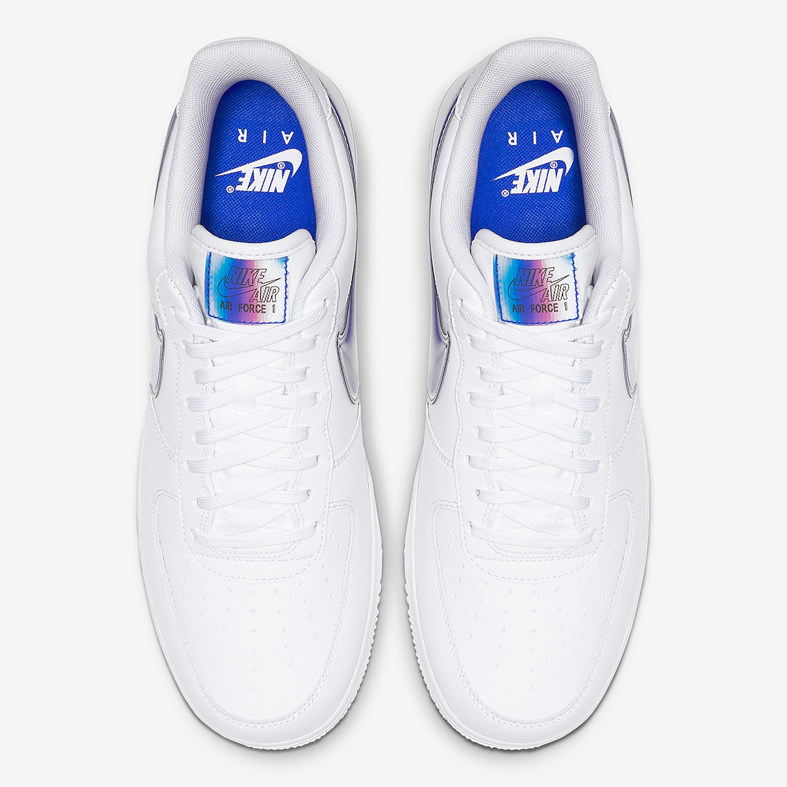 air force 1 low oversized swoosh white racer blue
