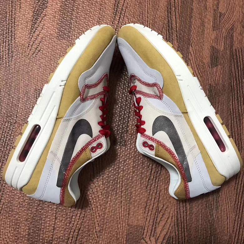 Nike Air Max 1 Inside Out White Tan Red 1