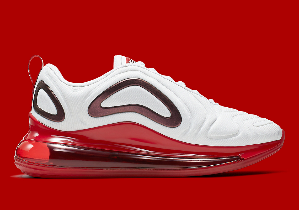 red and white air max 720