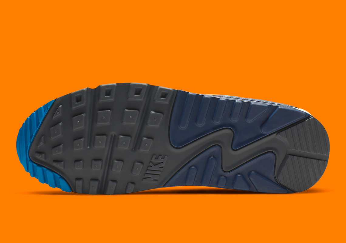 the 'air max 90 releases in a vintage friendly blue and orange