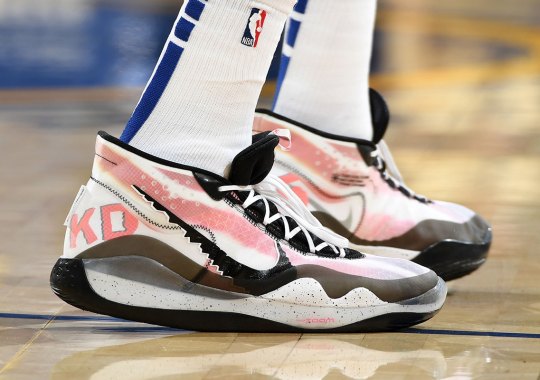 Kevin Durant Debuts A Nike KD 12 PE Inspired By White Men Can’t Jump And Above The Rim