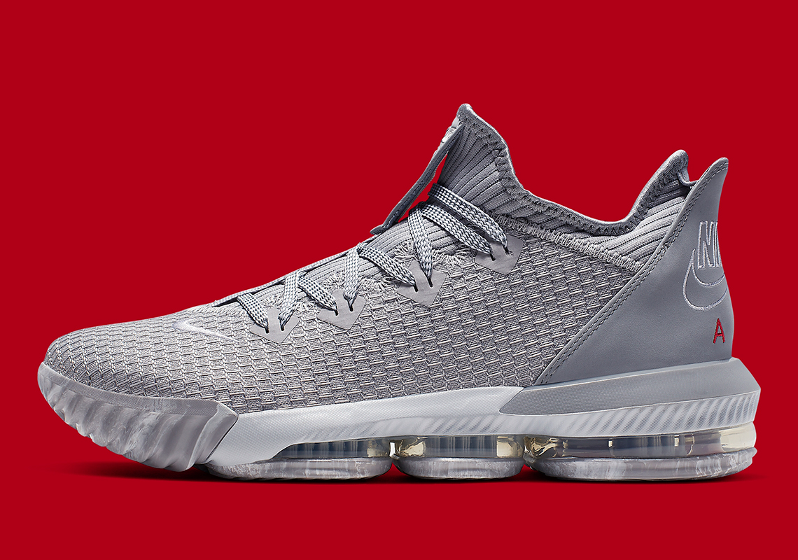 Nike LeBron 16 Low Grey Red CI2668-003 