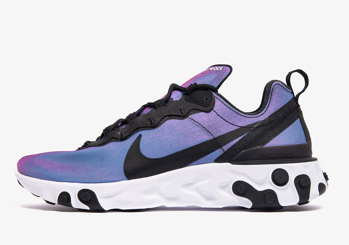 nike react black purple