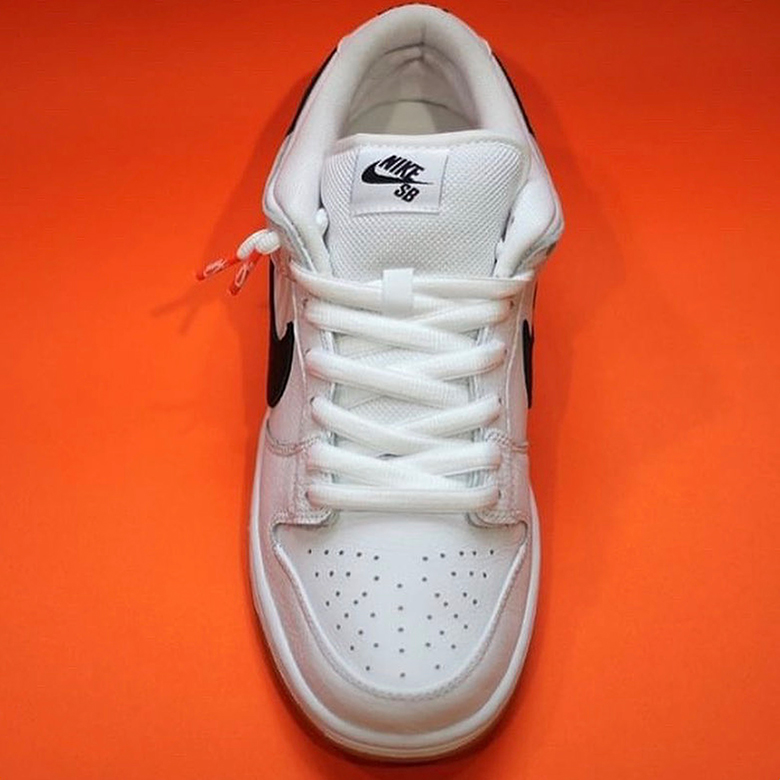 nike sb dunk low orange label white