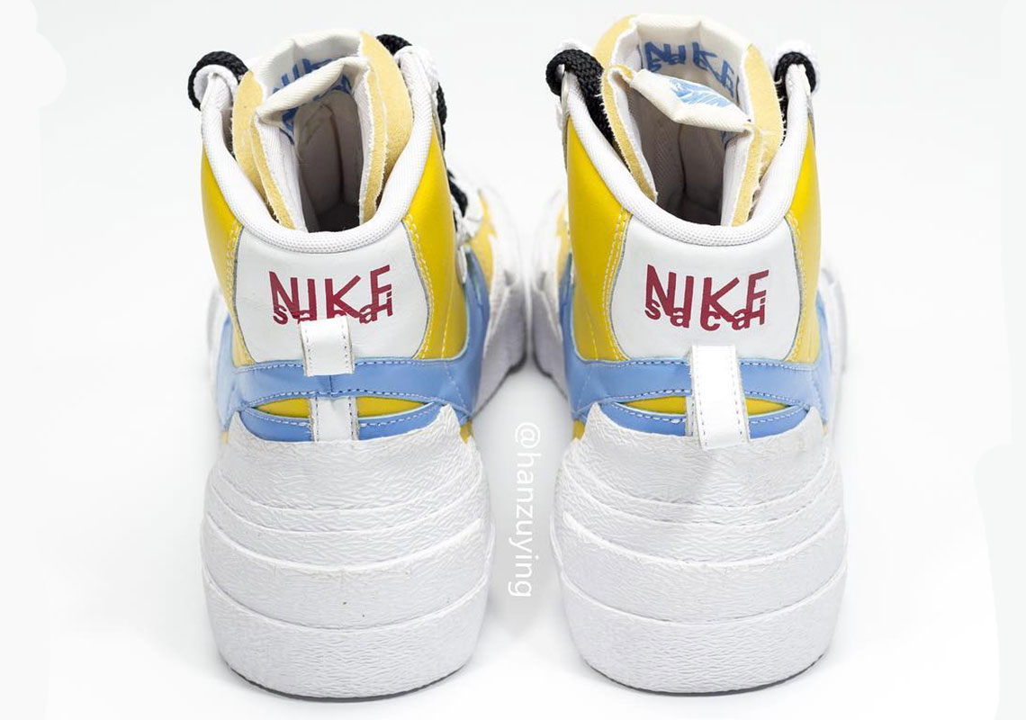 Sacai Nike Blazer With Dunk White Yellow 1