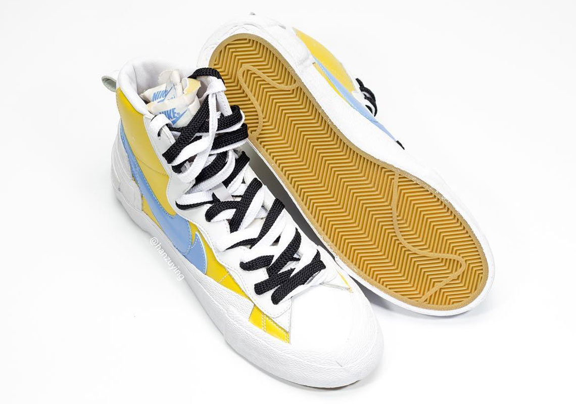 Sacai Nike Blazer With Dunk White Yellow 2