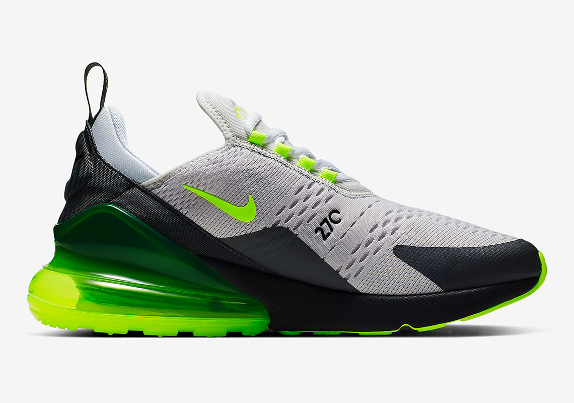 air max 270 black and lime green