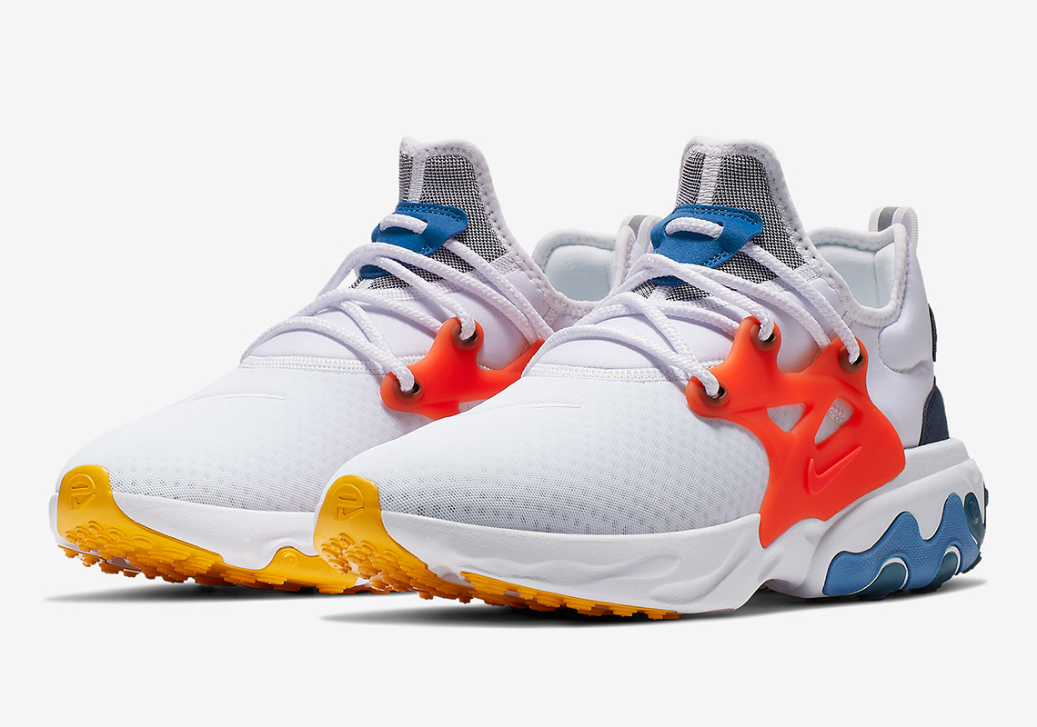 nike react presto white orange