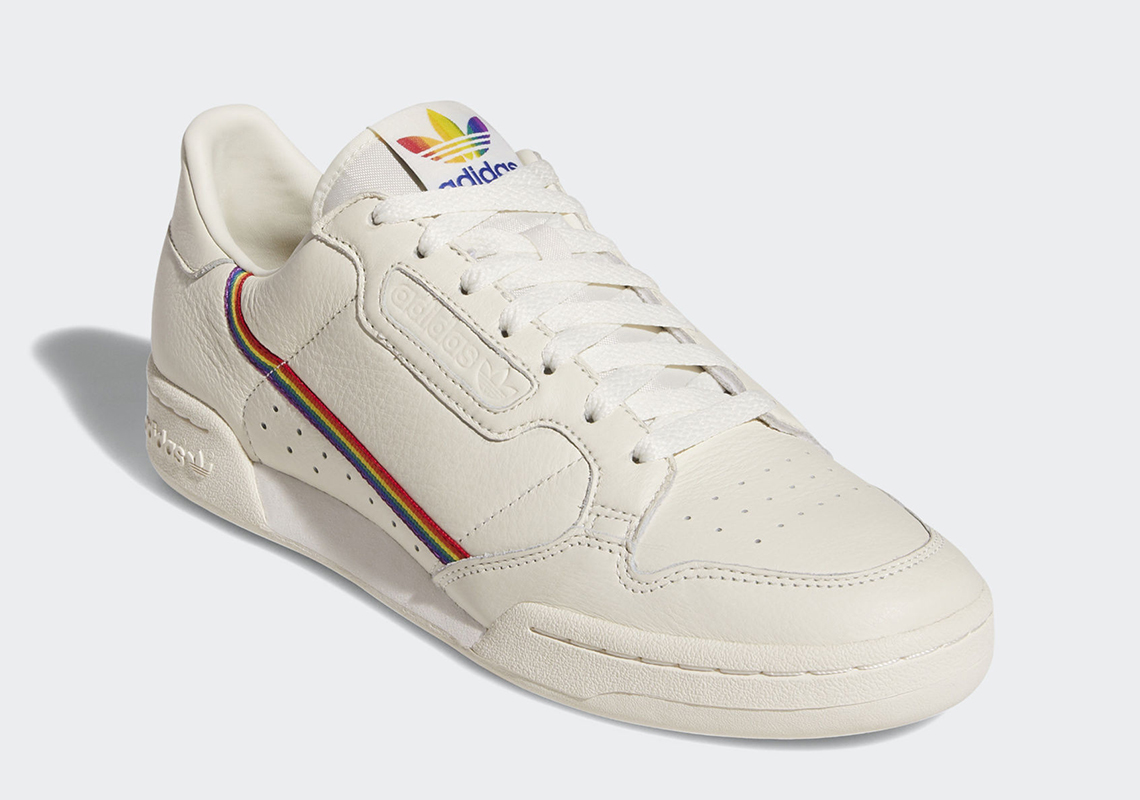 The adidas Continental 80 Celebrates Pride Month With Rainbow Ribbon Details