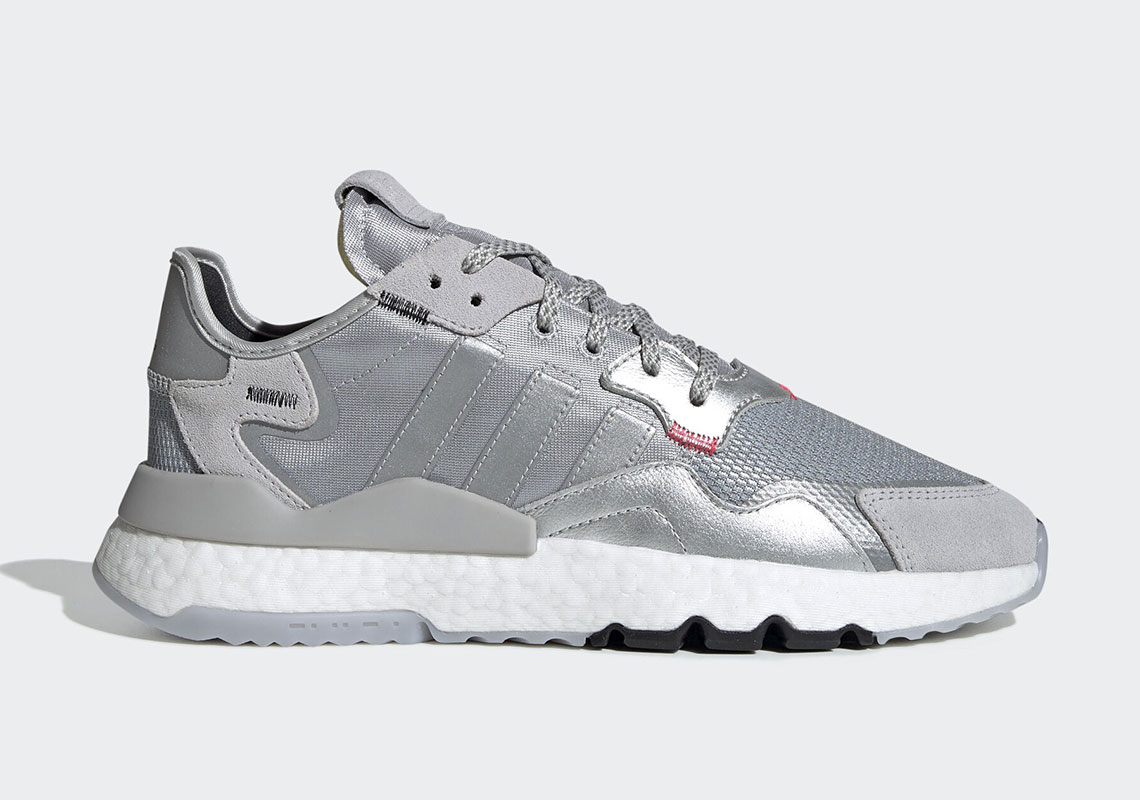 metallic silver joggers