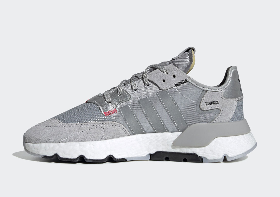 Adidas nite jogger silver metallic on sale