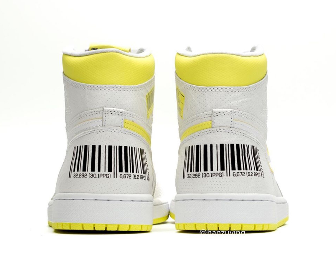 air jordan 1 barcode white yellow