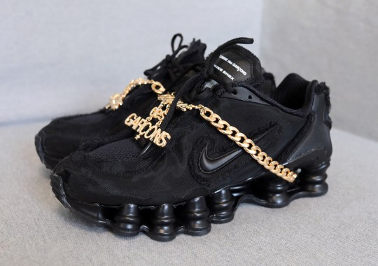 cdg nike shox black release date 3