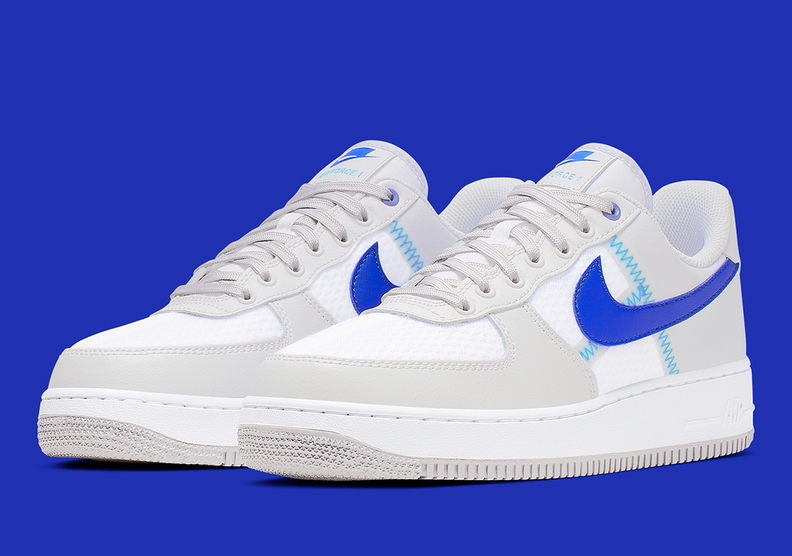 Nike Air Force 1 Taped Seam White Grey Blue CI0060-001 Release Info ...