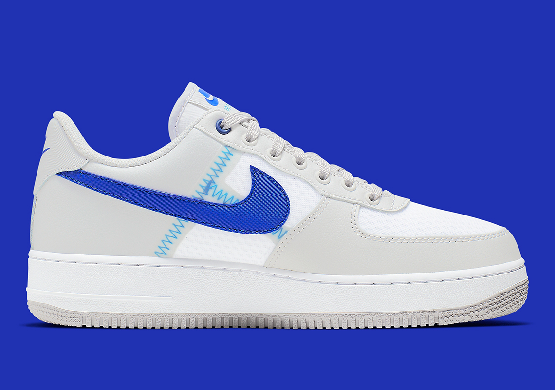 Nike Air Force 1 Taped Seam White Grey Blue Ci0060 001 5