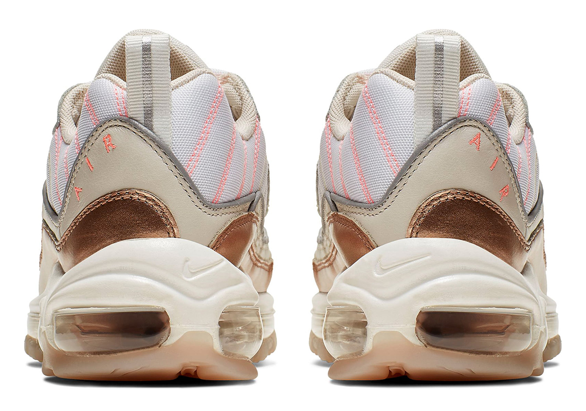 Nike Air Max 98 Womens White Brown Pink 1