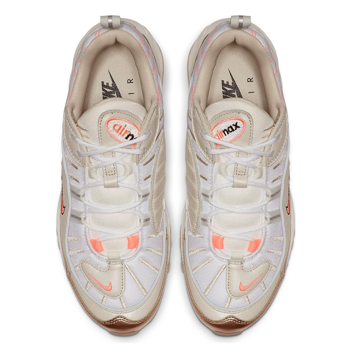 Nike Air Max 98 Womens White Brown Pink 2