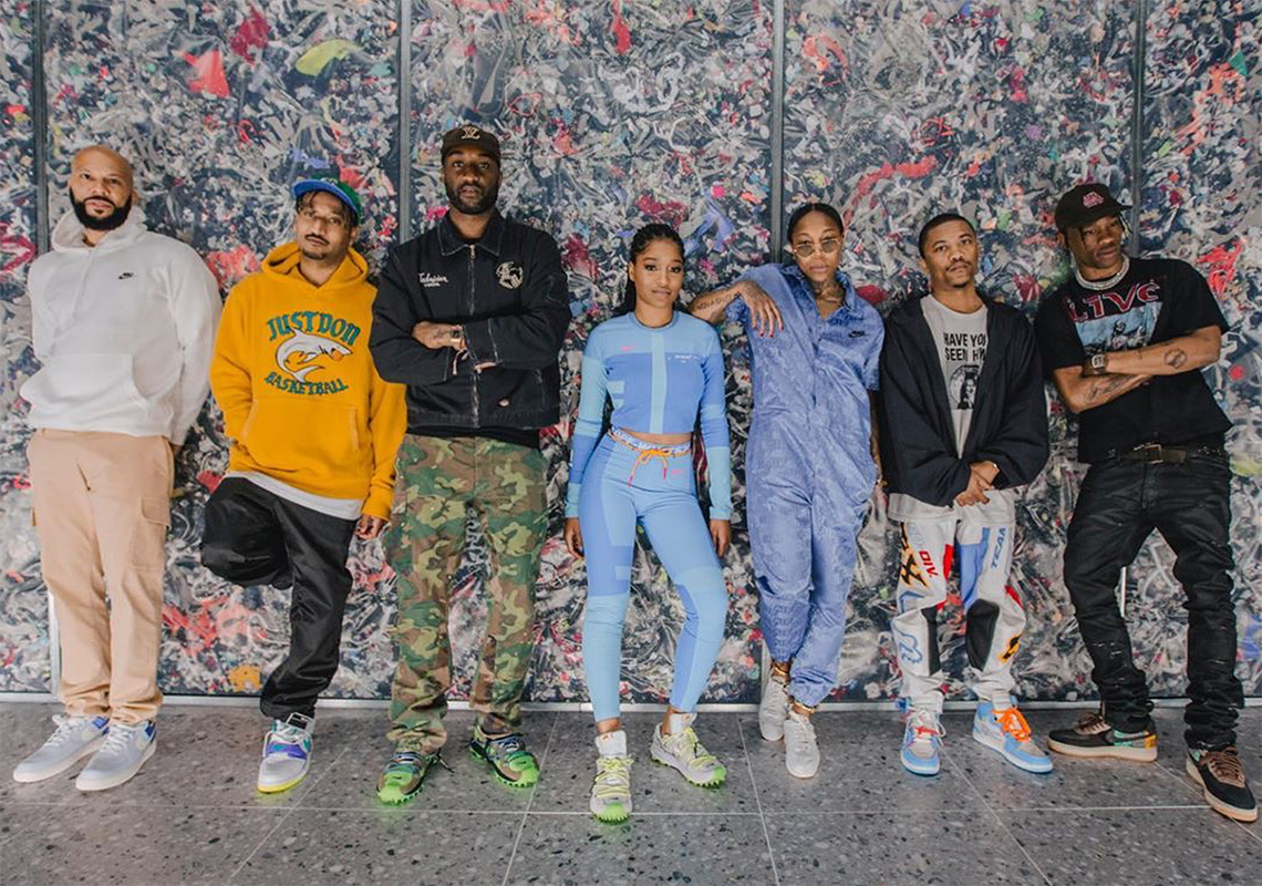 Travis Scott And Virgil Abloh Wear Upcoming Collaborations At NikeLab Chicago Re-Creation Center