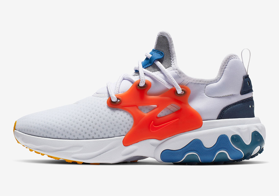 Nike junior react presto trainer store teal orange white