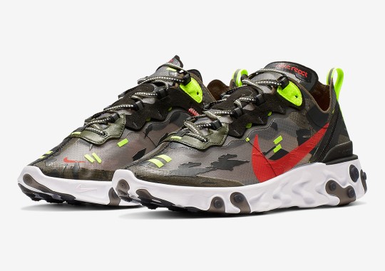 Nike Adds Camo-Style Overlays To The Nike React Element 87