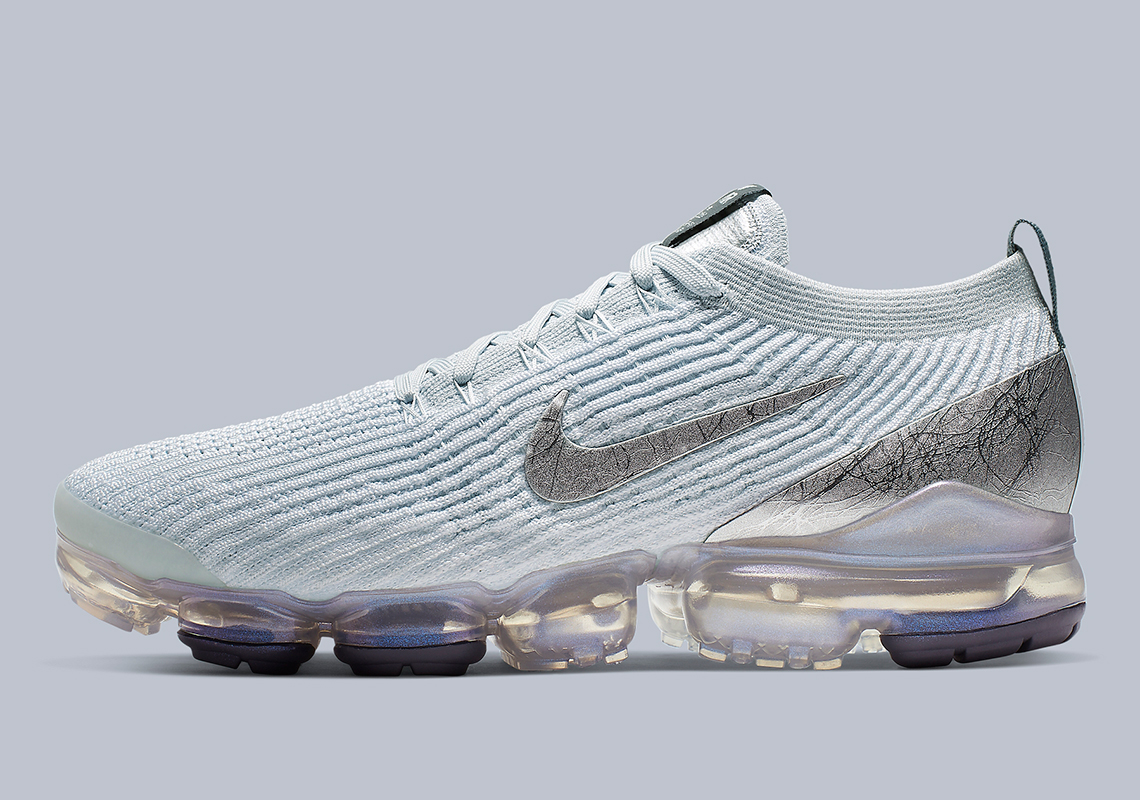 Nike Vapormax Flyknit 3 "Reflect Silver" Features Textured Swoosh And Heel Plates