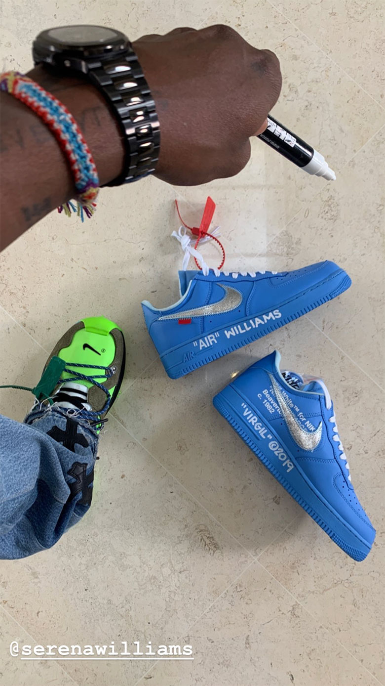 off white air forces blue