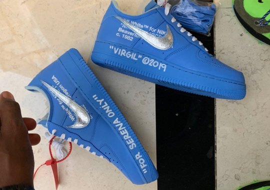 Virgil Abloh Gifts Serena Williams The Off-White x Nike Air Force 1 MCA In Blue