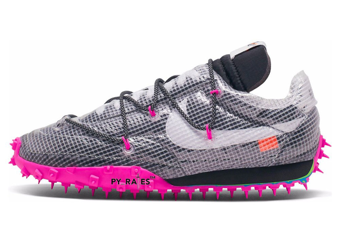 Off White Nike Wmns Waffle Racer Pink 3
