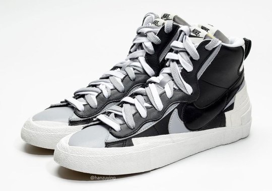 sacai x Nike Blazer Appears In Black And Grey