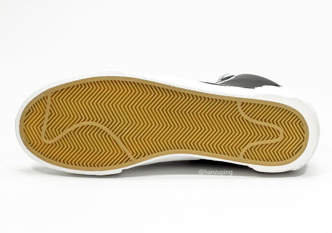 Sacai Nike Blazer Black Grey White Bv0062 002 2