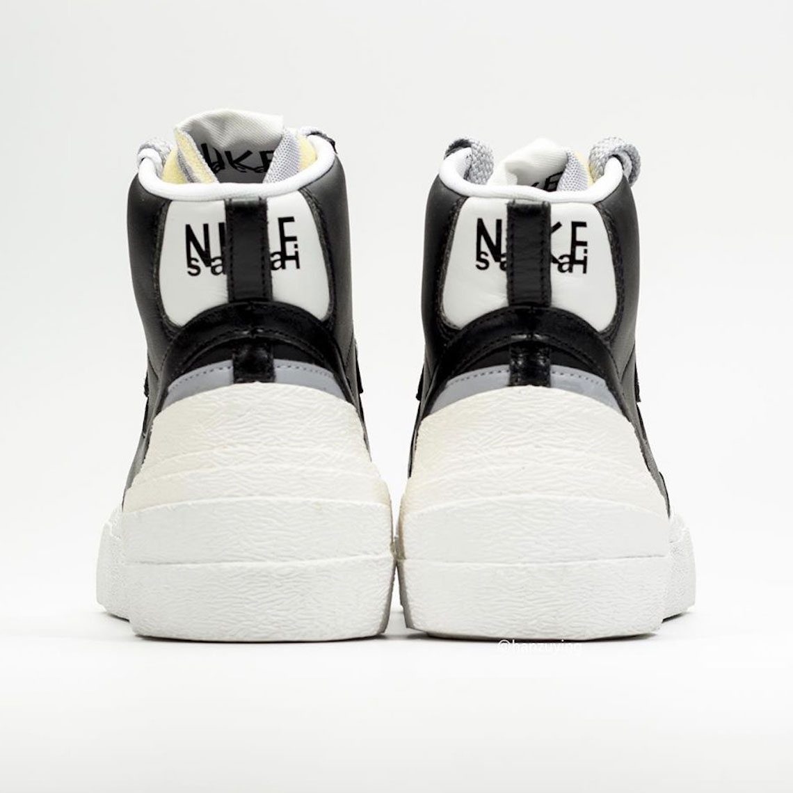 Sacai Nike Blazer Black Grey White Bv0062 002 3