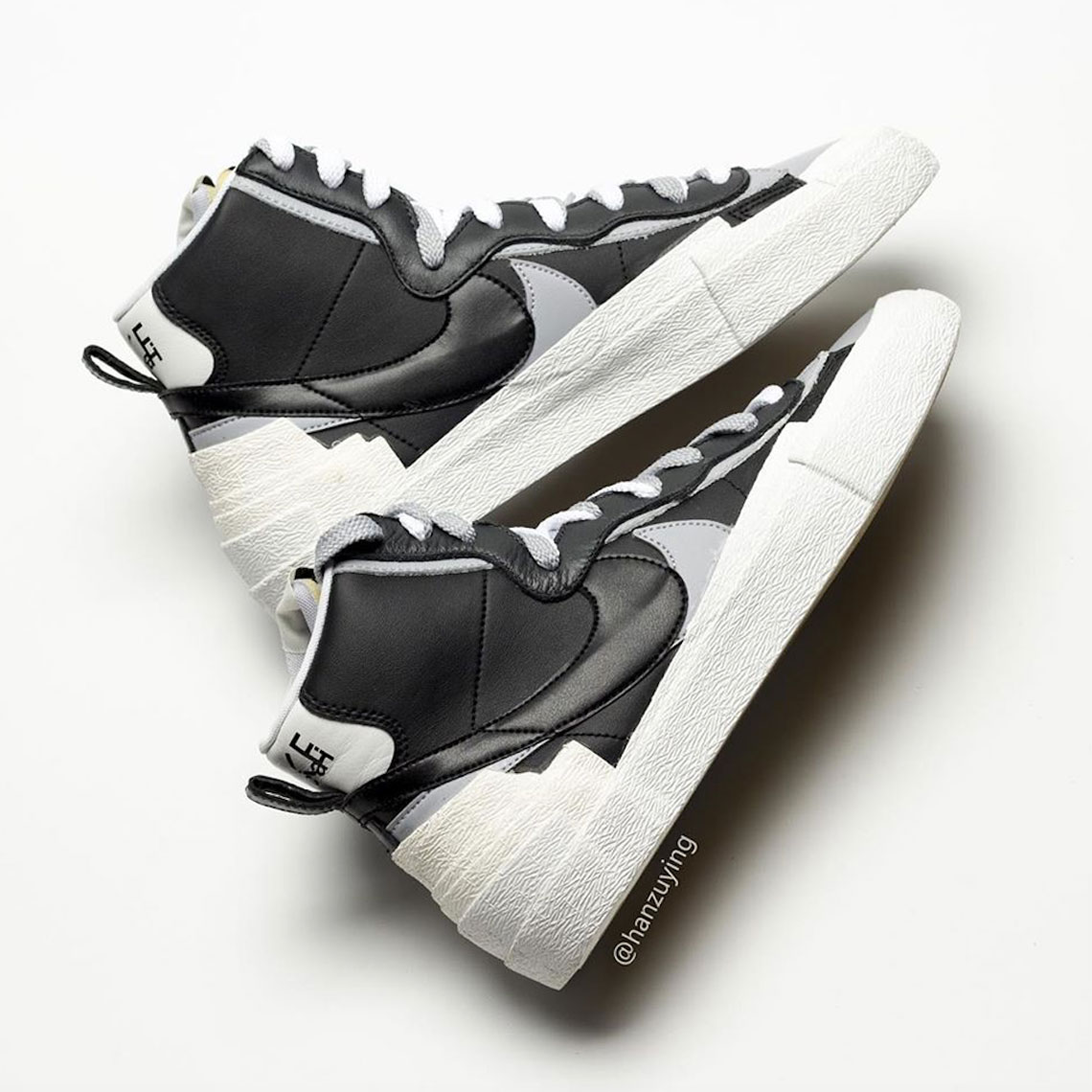 sacai Nike Blazer Black Grey White BV0062-002 Release Info 