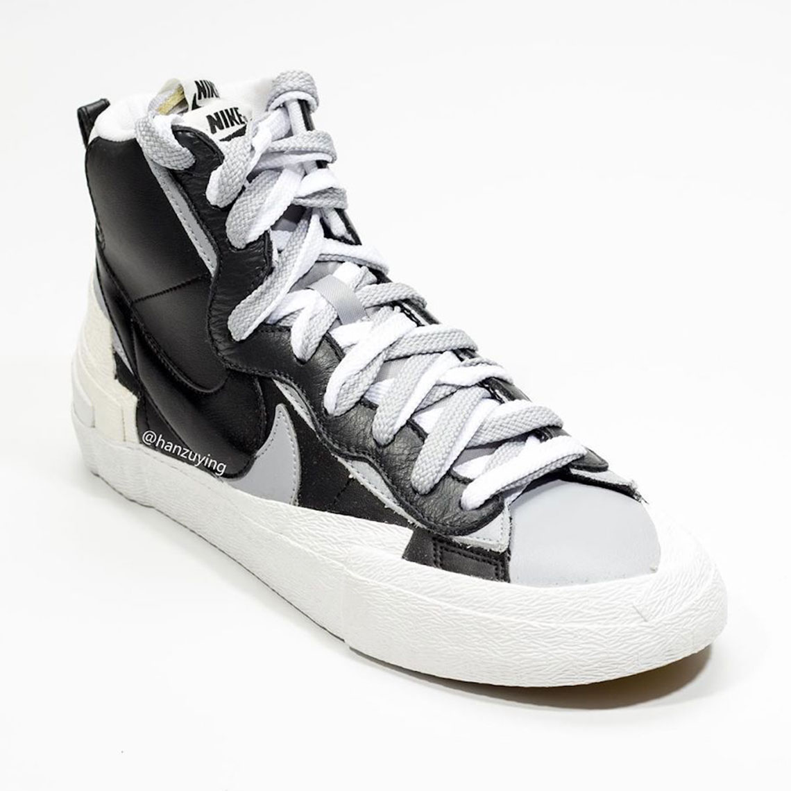 Sacai Nike Blazer Black Grey White Bv0062 002 9