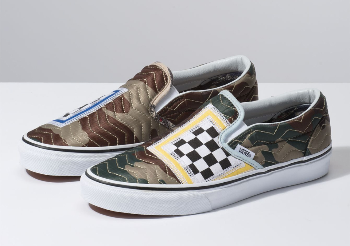 Vans Slip-On Camo Patchwork Store List | SneakerNews.com