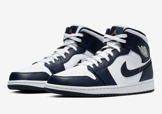 A USA-Friendly Air Jordan 1 Mid In Navy And Gold Is Dropping Soon