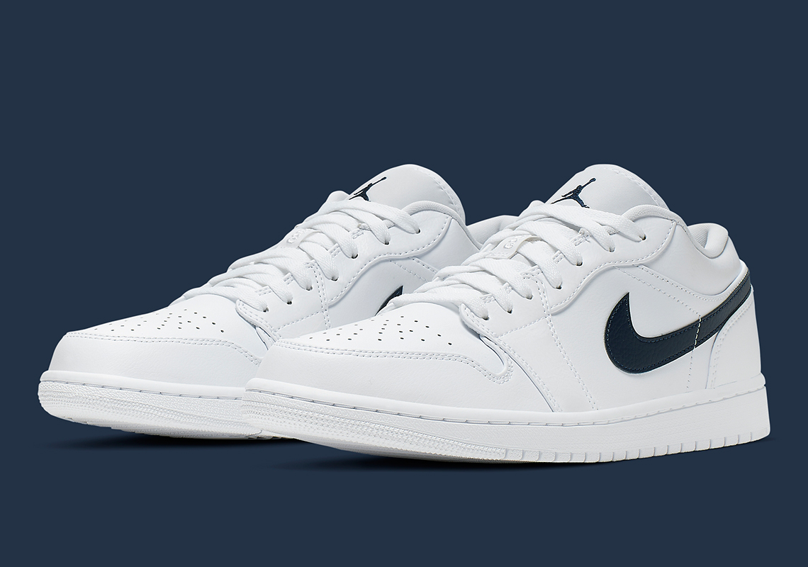 air jordan 1 low white navy