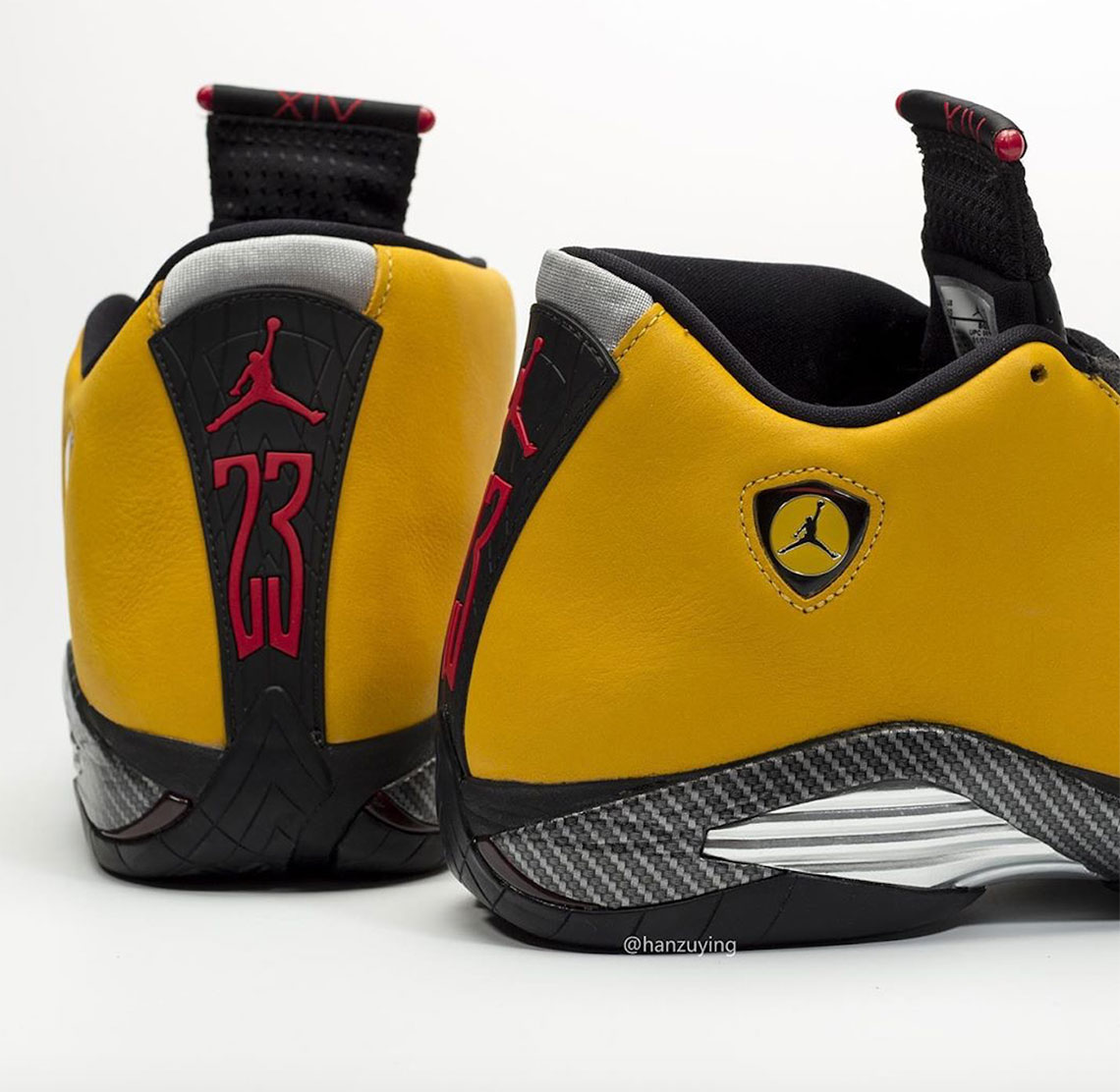 jordan 14 yellow and purple