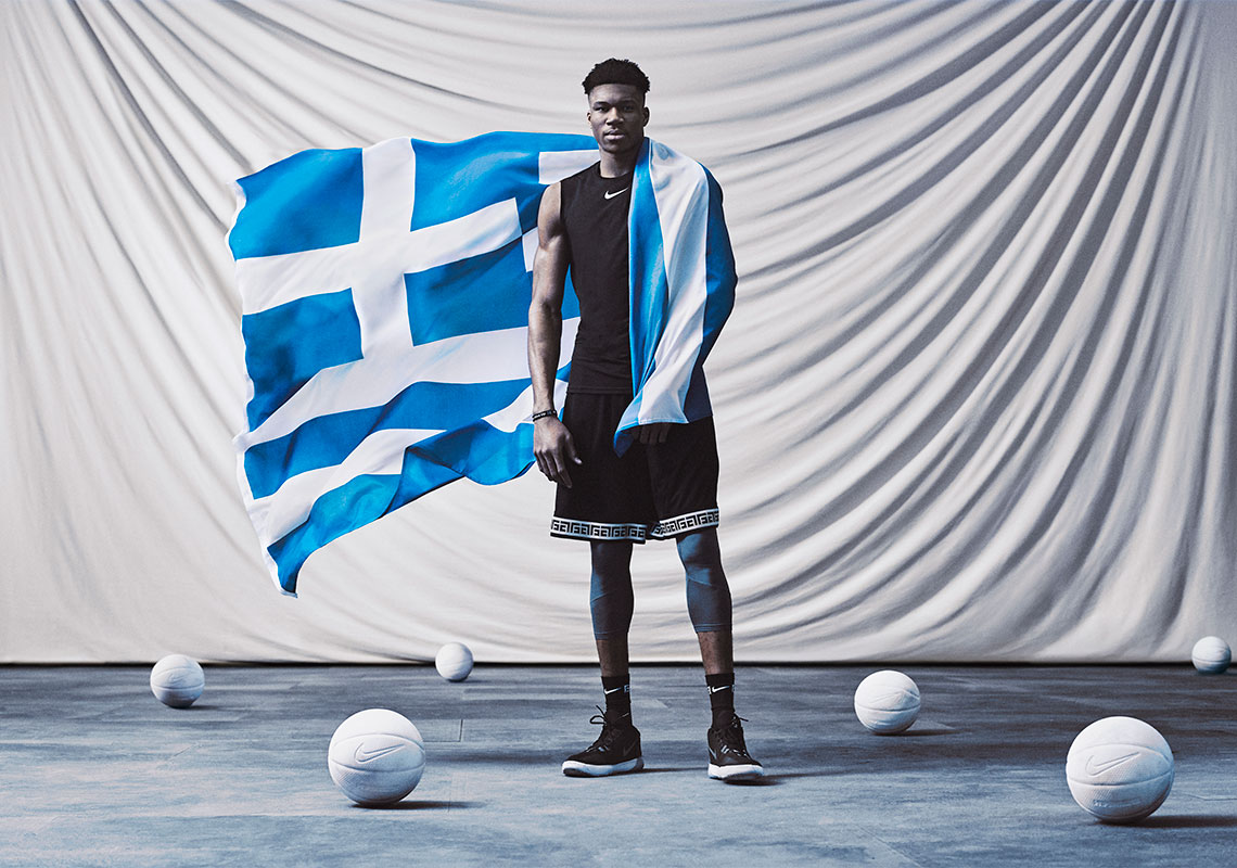 Giannis Antetokounmpo Nike Shoes Greek Flag
