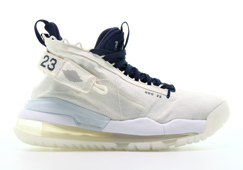 The Jordan Proto Max 720 Sees Pale Ivory Uppers With Midnight Navy