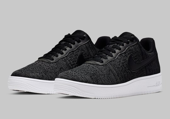 The Nike Air Force 1 Flyknit 2.0 Adds Heather Black Uppers