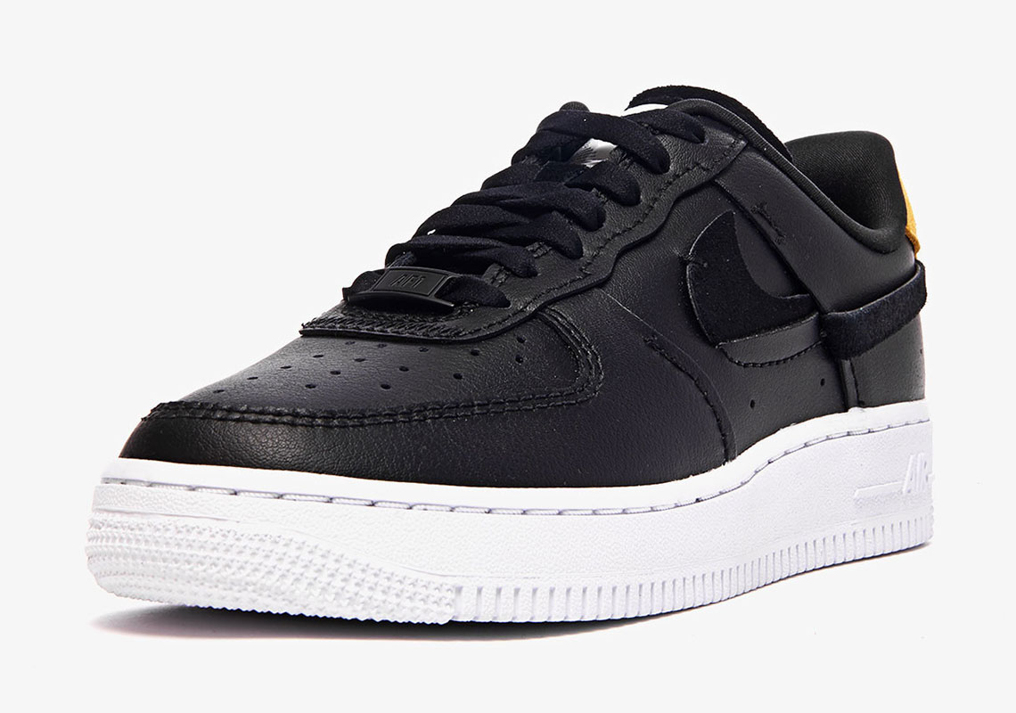 nike air force inside out black