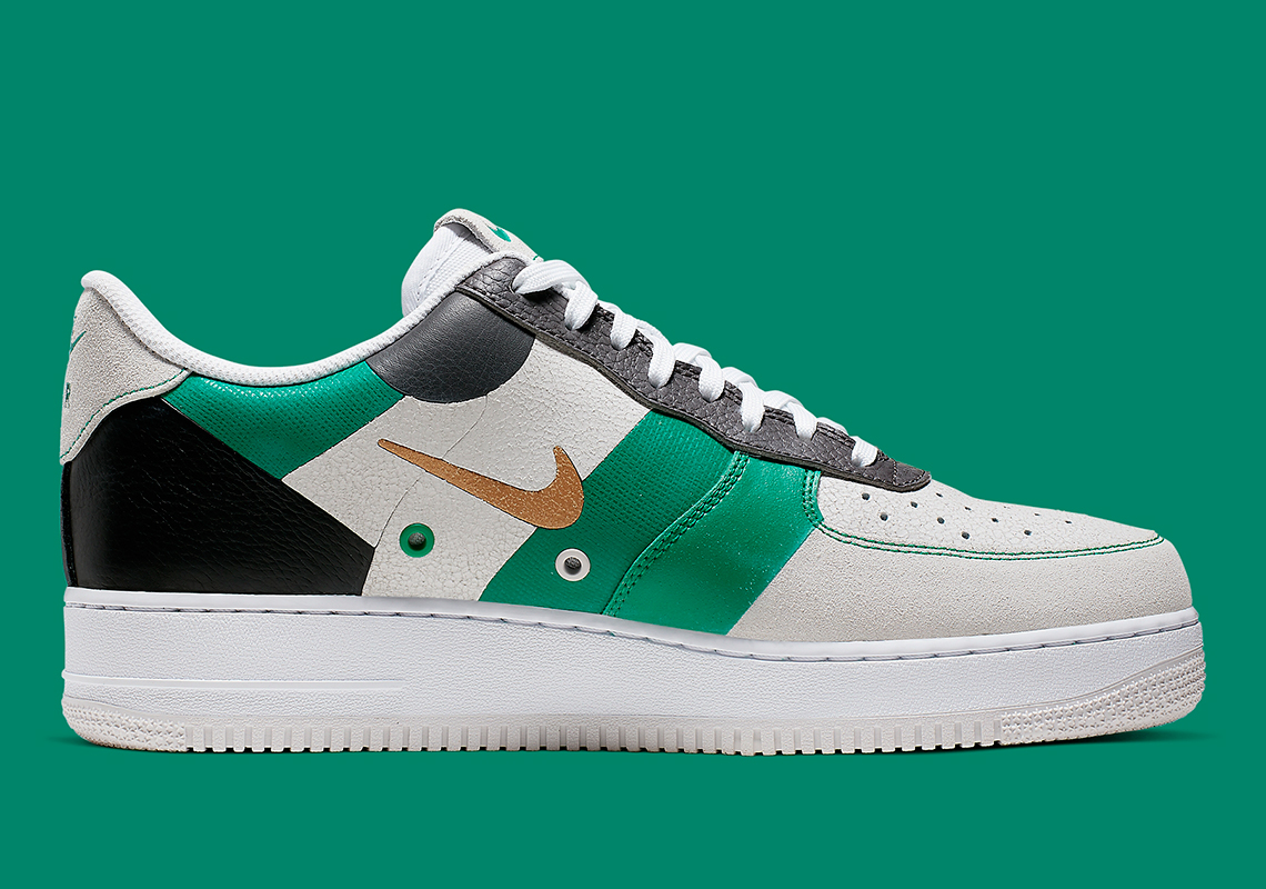 green and gold air force ones