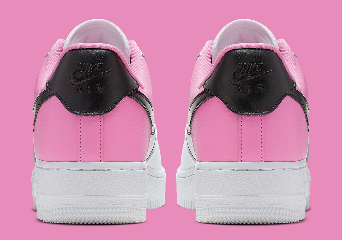 black white and pink air forces