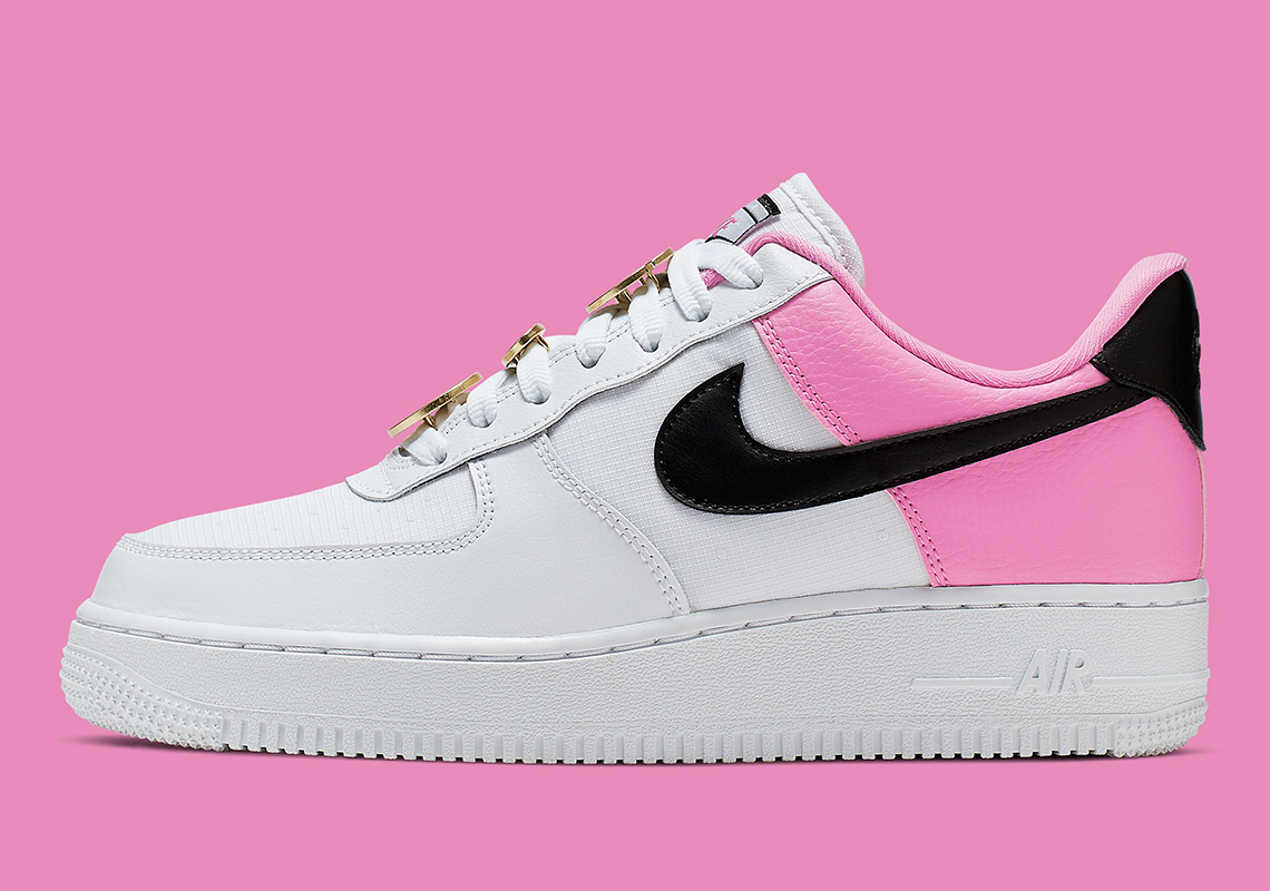 nike air force 1 low pink and white