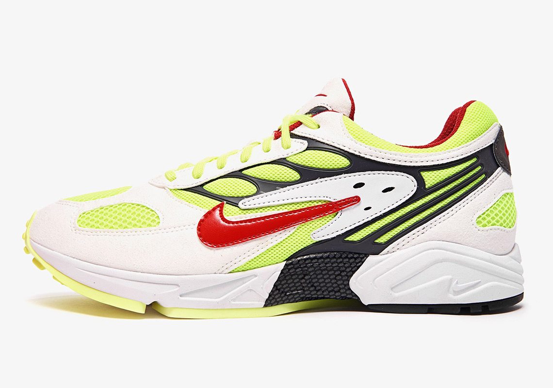Nike Air Ghost Racer At5410 100 White Neon Yellow Red 1