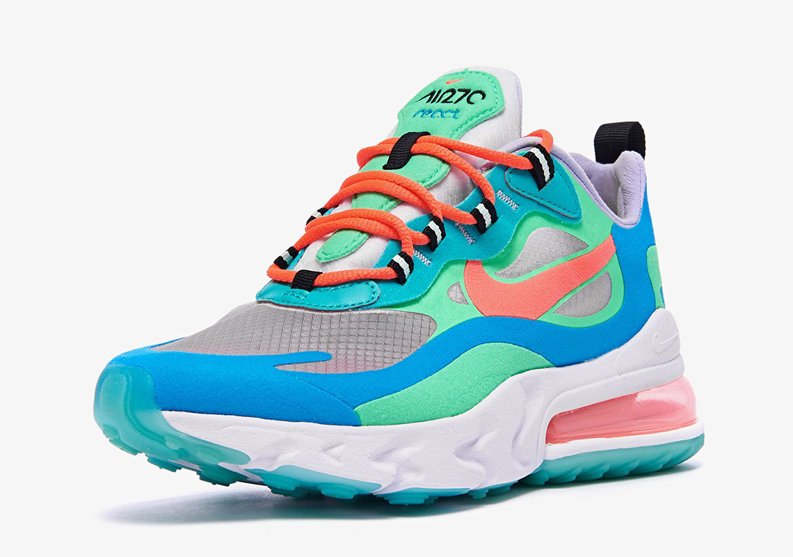 air max 270 react blue and green