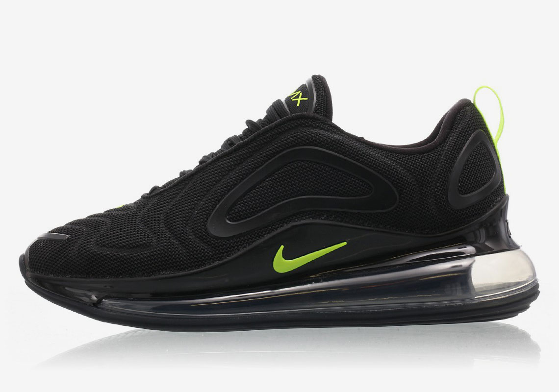 This Black Nike Air Max 720 Features Loud Volt Accents