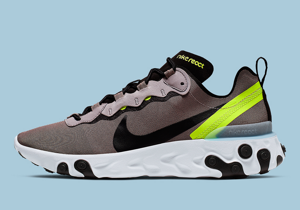 Nike React Element 55 Pairs Neutral Tones With A Hit Of Volt