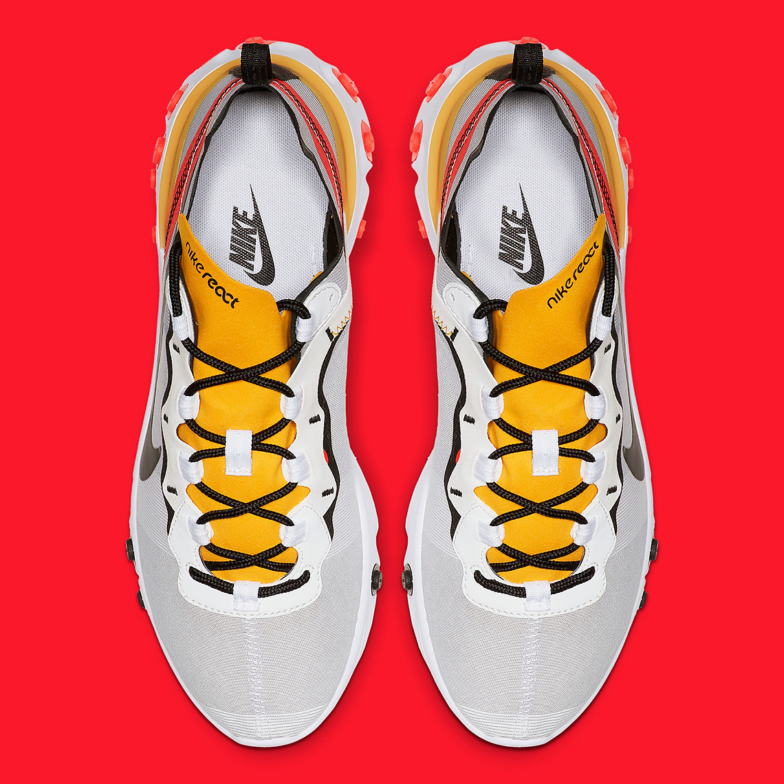 Nike React Element 55 White Yellow Red Bq6166 102 6