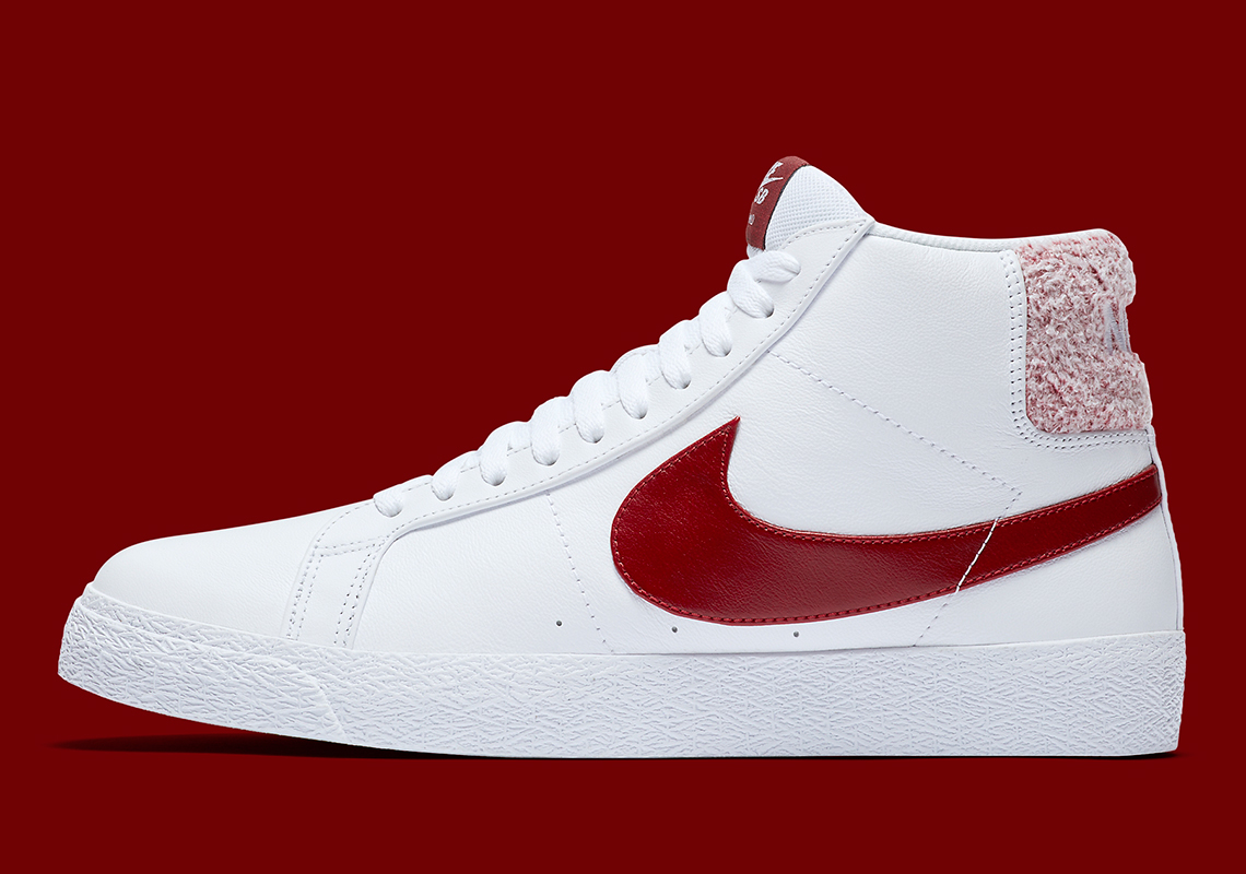 white and red nike sb